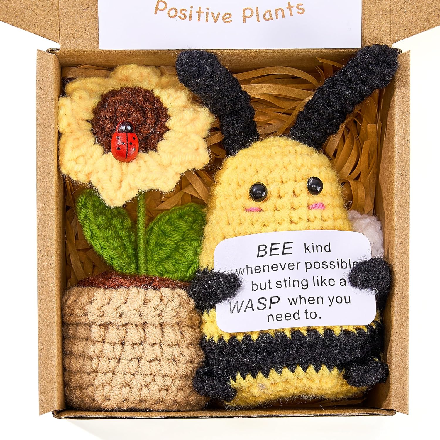 Home Textiles Europe - Lustige positive Energie-Bienenpuppe mit Karte und