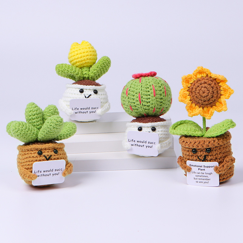 Home Textiles Europe - Mini süße Häkelblumen fertig handgemachte Kaktus