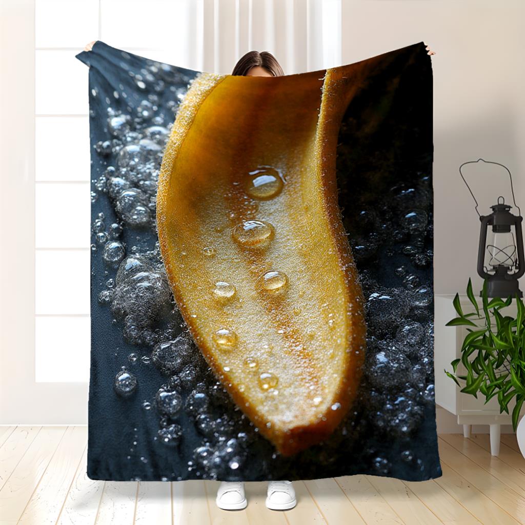 Home Textiles Images - Natürliches Makrobild von Bananen. Flanell bedruckte