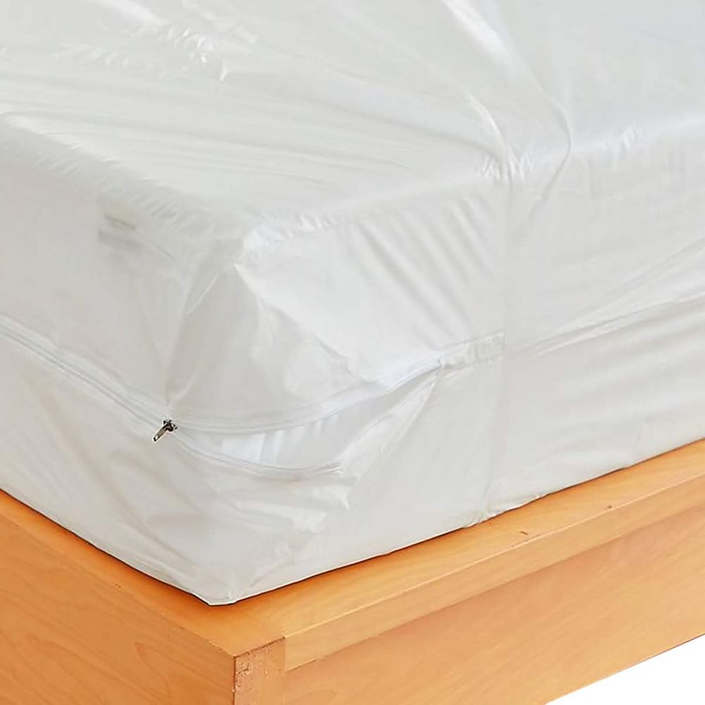 Mattress Protector Waterproof - Reißverschluss-Matratzenschoner aus Kunststoff - Einzelbettgröße, Wasserdichter