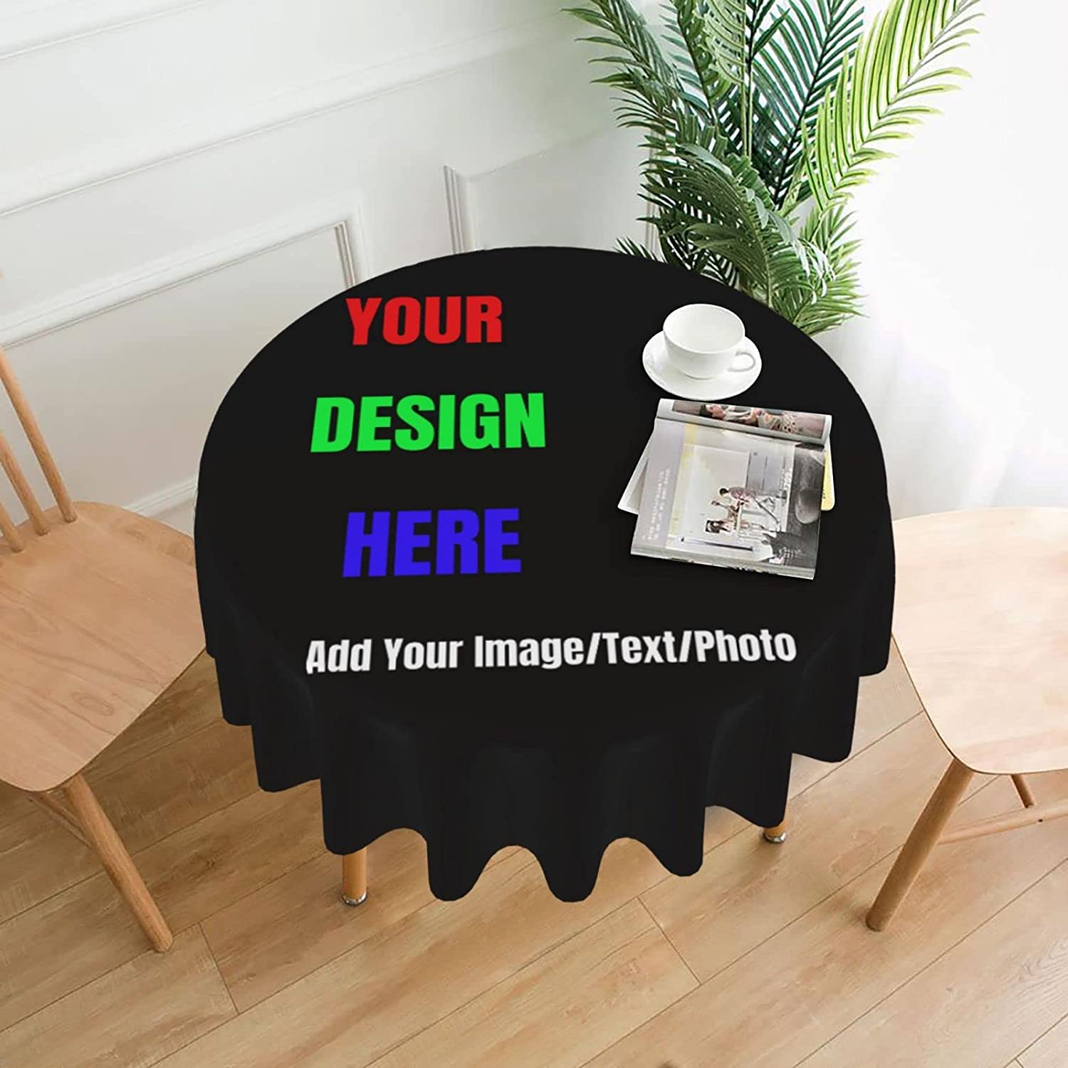 Home Textiles Images - Benutzerdefinierte Runde Tischdecke Personalisierte Tisch Abdeckung
