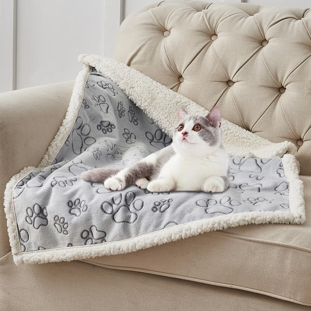 Mattress Protector Waterproof - Haustierdecke Wasserdicht Flanell Sherpa Wendbare Hunde-