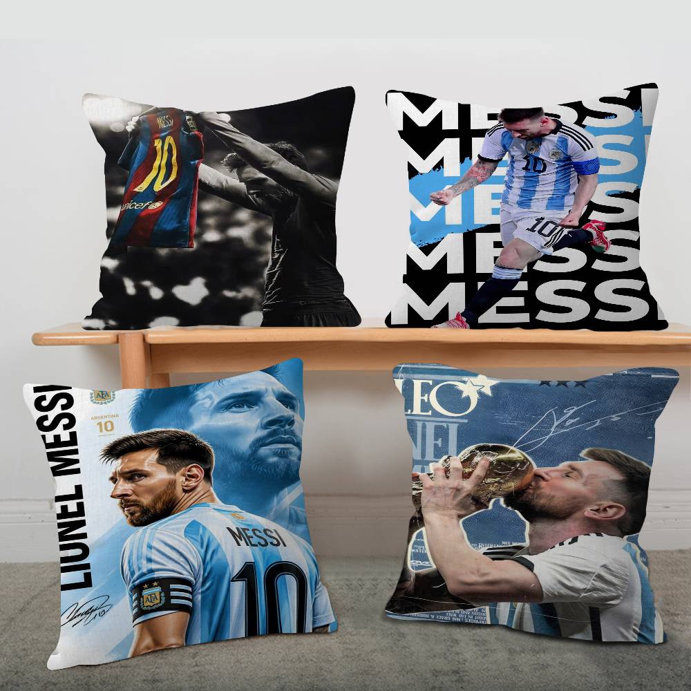 Home.Textiles Cushion - Legendärer Fußballspieler M-Messi Bürokissenbezug Autokissenbezug 45X45CM