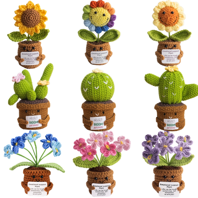 Home Textiles Europe - Handgefertigter Häkel-Kaktus und Sonnenblume als Emotionaler