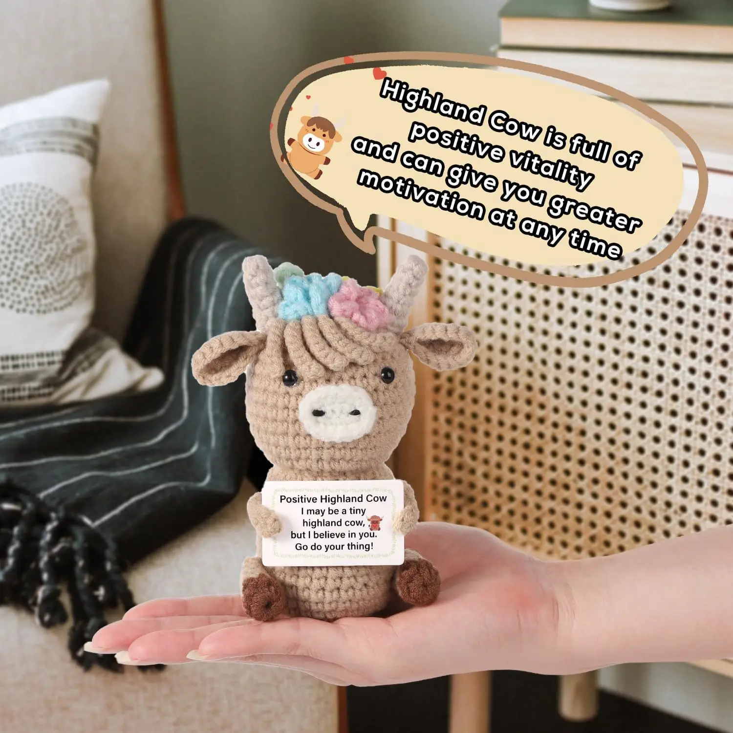Gehäkelte emotionale Kuhpuppe, – Home Textiles Europe Bewertung und Preis
