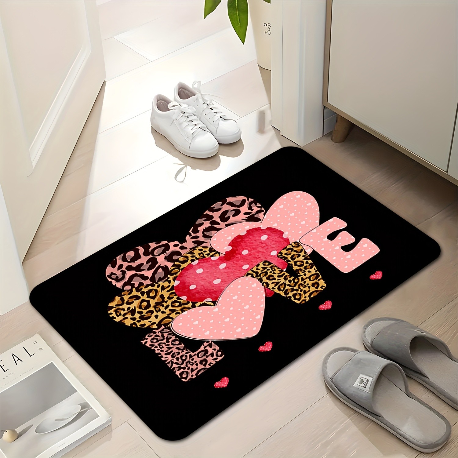 Fußmatte mit Leoparden-Herz-Li – Home Textiles Premium Bewertung und Preis