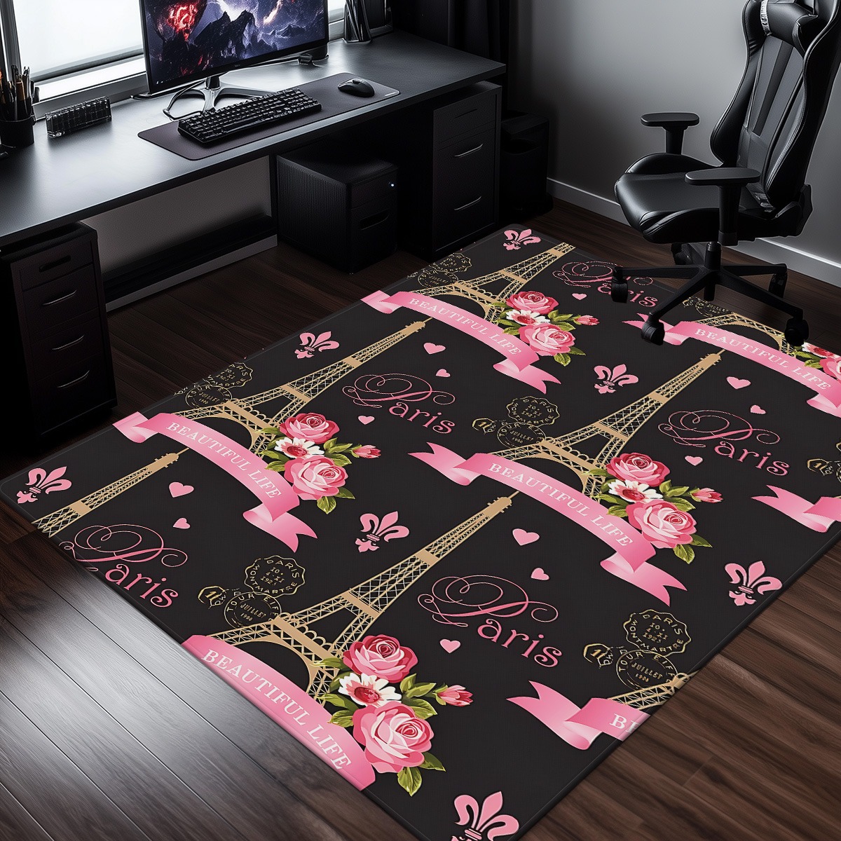 Paris Eiffelturm Rose Rosa Kri – Home Textiles Paris Bewertung und Preis
