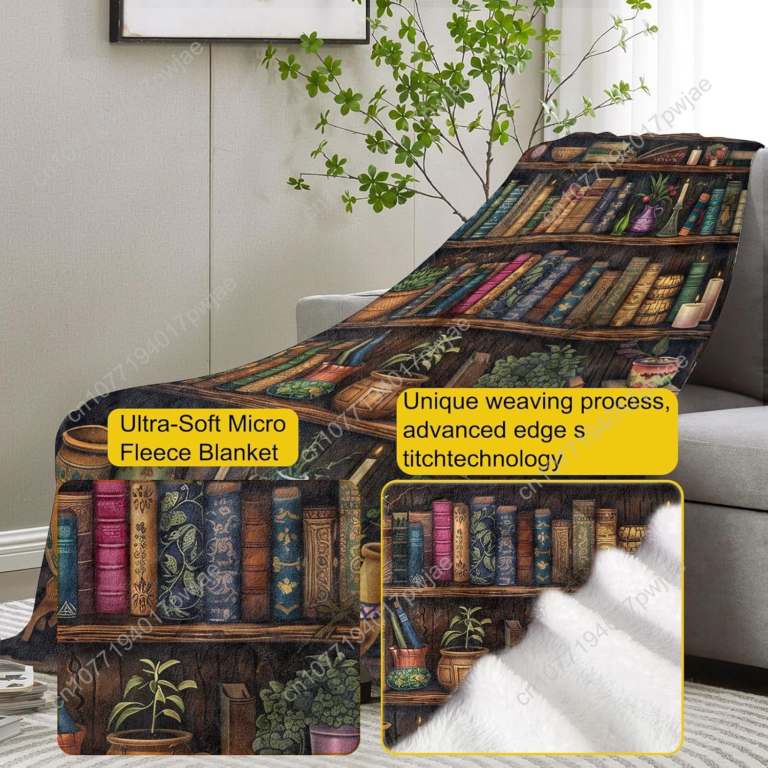 Vintage-Bücherregaldecke, Lese – Home Of Textiles Bewertung und Preis