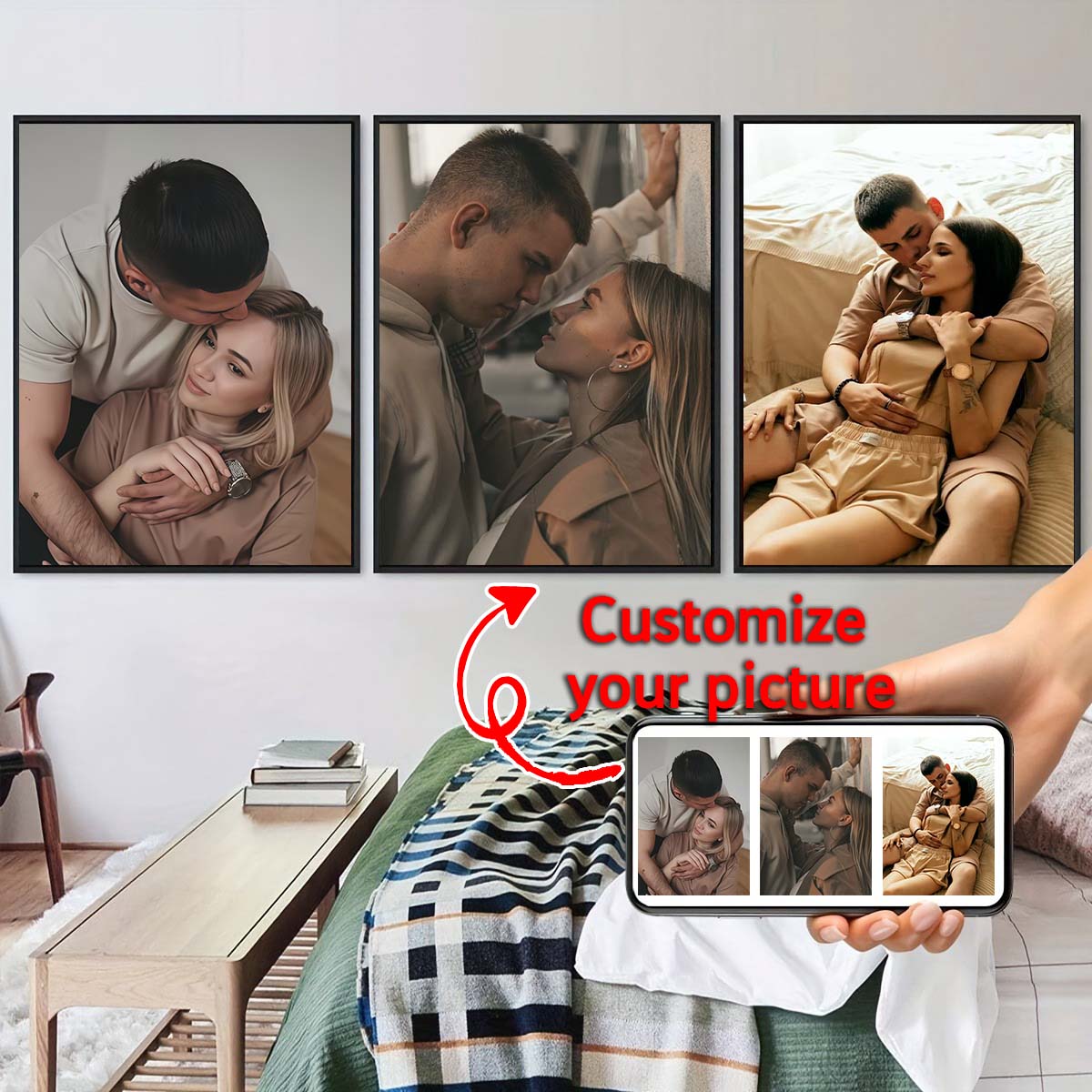 Triptychon - 2D-Foto-Holzrahme – Home Textile Bewertung und Preis