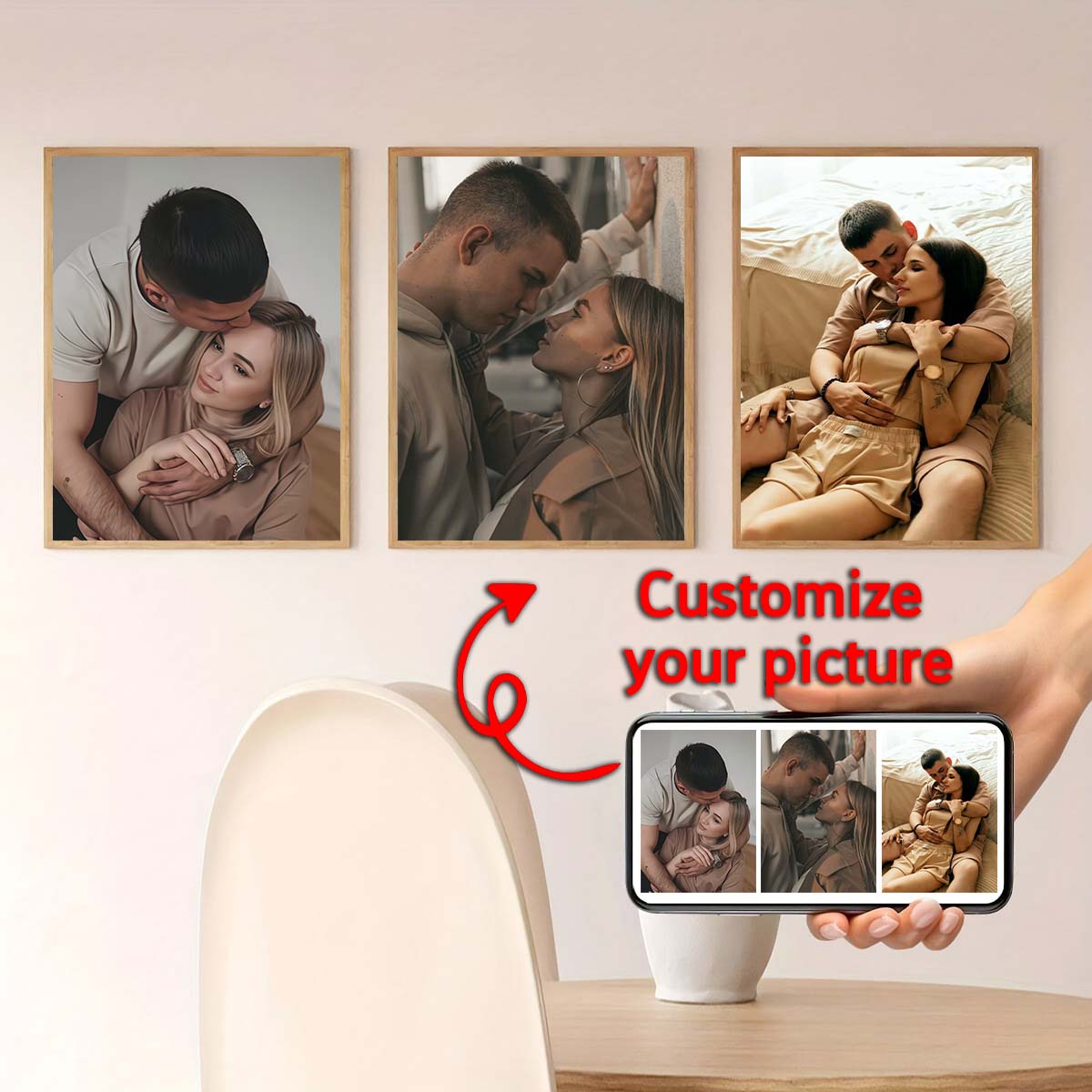 Triptychon - 2D-Foto-Holzrahme – Home Textile Bewertung und Preis