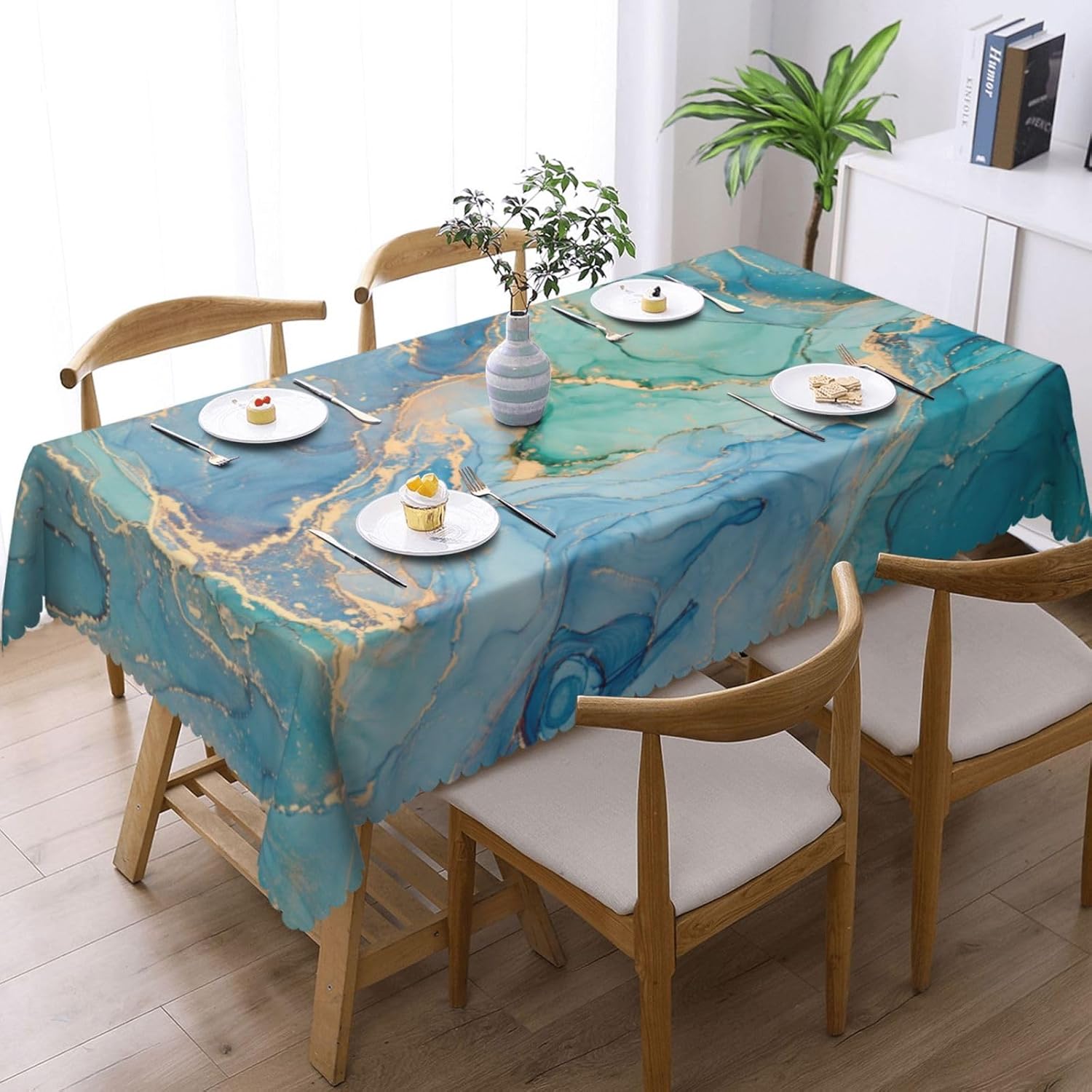 Luxuriöse Türkis-Marmor-Tischd – Home Textiles Premium Bewertung und Preis